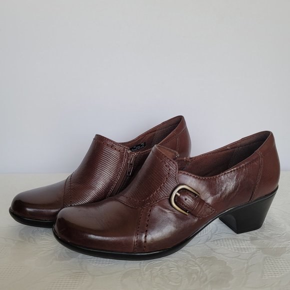 CLARKS Bendables Slip-On Buckle Detail- Brown color- Women's Size 9M - Picture 2 of 14